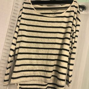 american eagle striped top size medium